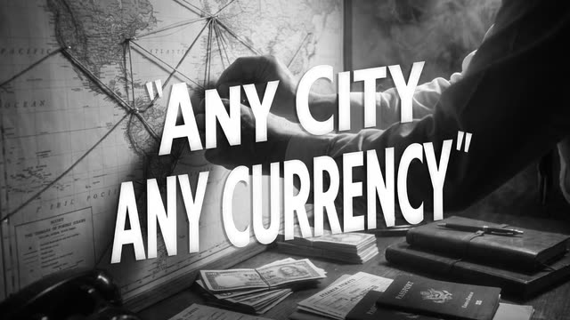 Any City, Any Currency — Move the production to another market and every rate adjusts, with live exchange rates.