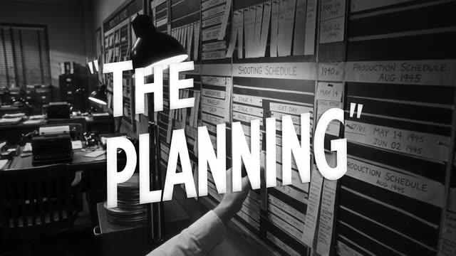 The Planning — The shooting schedule sits in the same document as the budget.